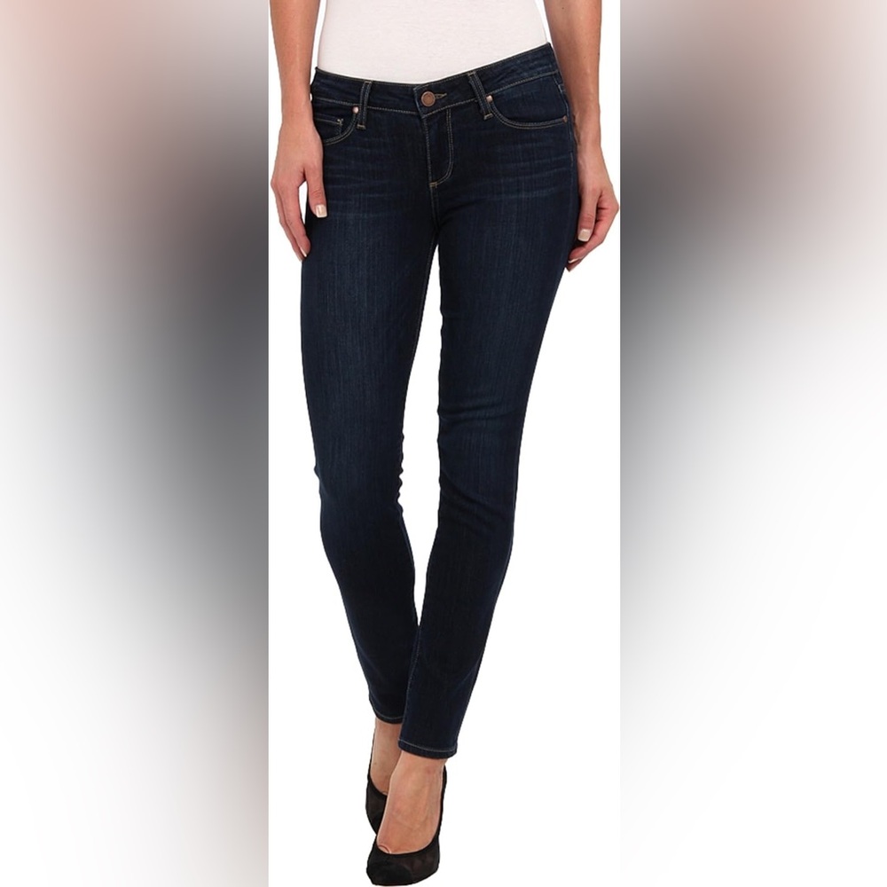 🔥Host Pick🔥PAIGE Anthropologie Skyline Ankle Peg Skinny Jeans, Dark Blue Sz 27